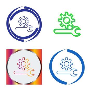 icono de vector de soporte técnico único