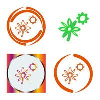 Flower in sunlight Vector Icon