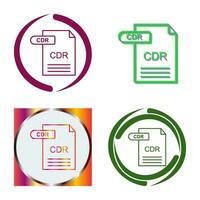 icono de vector de cdr