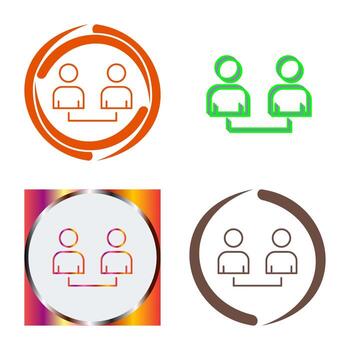 icono de vector de usuarios conectados