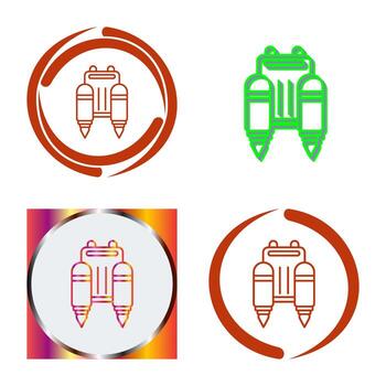 icono de vector de mochila propulsora