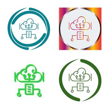 icono de vector de computación en la nube