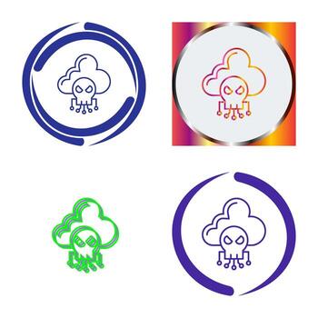 icono de vector de nube