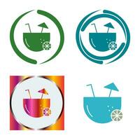 Coconut Drink Vector Icon