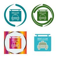 Rent a Car Vector Icon