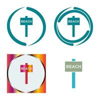 Beach Sign Vector Icon