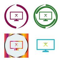 Unique Disconnected Network Vector Icon