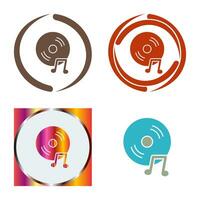 Unique Music CD Vector Icon