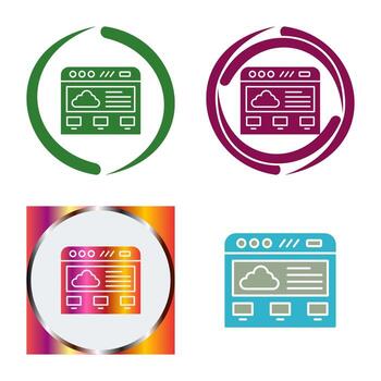 icono de vector de computación en la nube