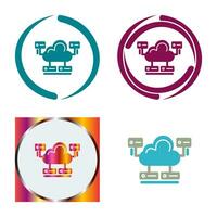 Cloud Database Vector Icon