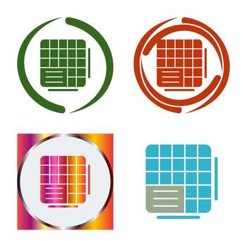 Table Data Vector Icon