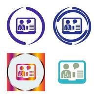 Online Job Interview Vector Icon