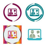 Online Interview Vector Icon