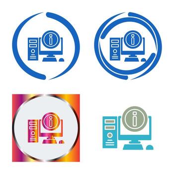 icono de vector de computadora