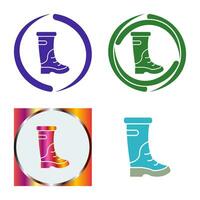 icono de vector de botas de lluvia