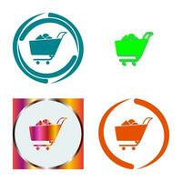 icono de vector de carrito de compras único ii