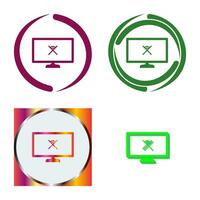 Unique Disconnected Network Vector Icon