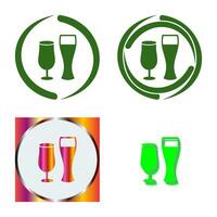 Unique Beer Glasses Vector Icon