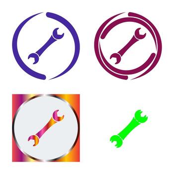 icono de llave inglesa vector