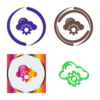 icono de vector de computación en la nube