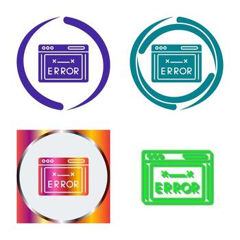 icono de vector de código de error