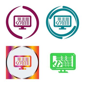 icono de vector de codificación