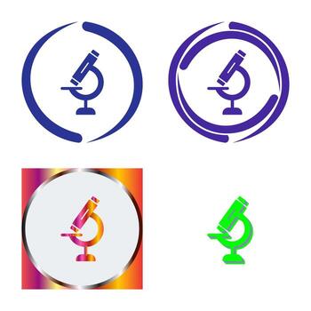 icono de vector de microscopio