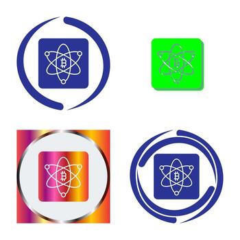Bitcoin Science Vector Icon