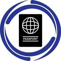 icono de vector de pasaporte