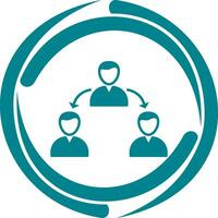 Unique Connected Users Vector Icon