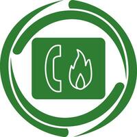 icono de vector de emergencia de incendio único