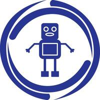 icono de vector de robot único