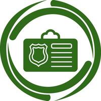 icono de vector de tarjeta de identificación