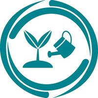 icono de vector de planta en crecimiento