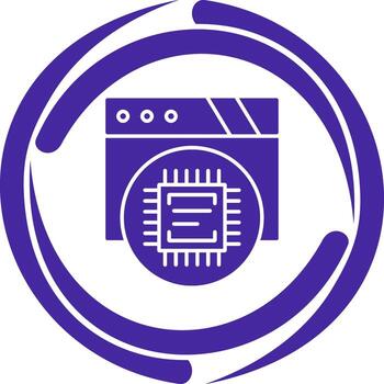 icono de vector de cpu