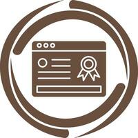 Online Certificate Vector Icon