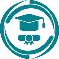 icono de vector de sombrero de graduación