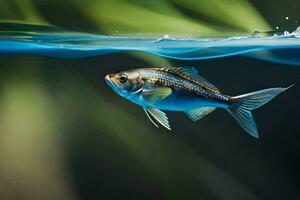 a fish swimming in the water. AI-Generated photo
