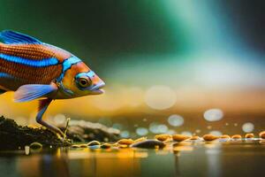 photo wallpaper the fish, water, fish, water, fish, water, fish, water,. AI-Generated