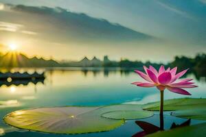 the lotus flower is a symbol of peace and harmony. AI-Generated photo