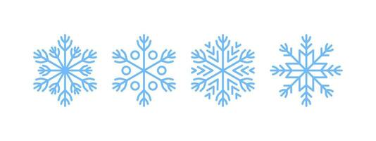 Snowflakes icon set. Snowflakes badges. Snowflake different icons. Vector scalable graphics