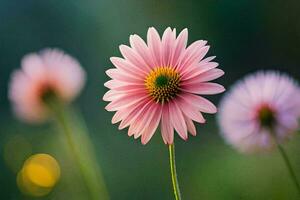 pink flowers in the field. AI-Generated photo