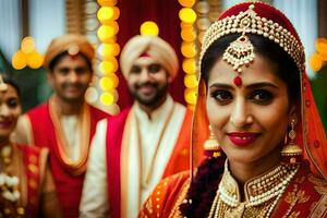 indio Boda en Bombay. generado por ai foto