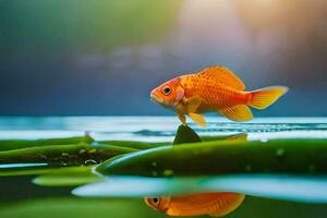 goldfish in the water. AI-Generated photo