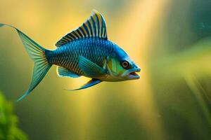 un pescado nadando en el agua. generado por ai foto