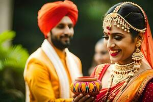 indian wedding in delhi. AI-Generated photo