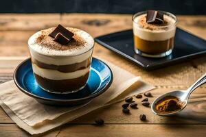 el mejor café postres para el vacaciones. generado por ai foto