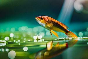 goldfish in the pond, water, fish, water, pond, water, pond, water. AI-Generated photo