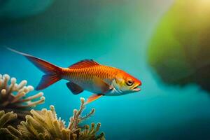 photo wallpaper fish, the ocean, the sun, the sea, the sea, the sea,. AI-Generated