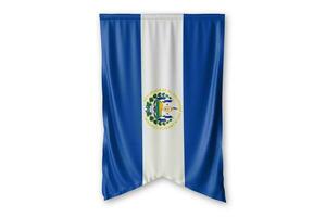 EI-Salvador flag and white background. - Image. photo